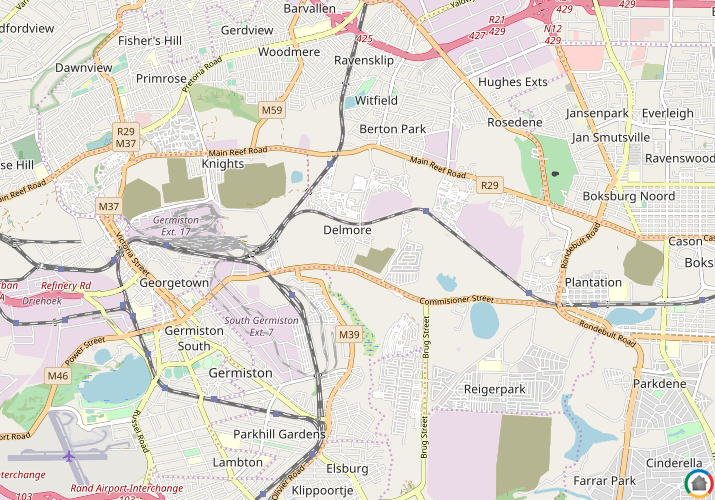 Map location of Delmore Park